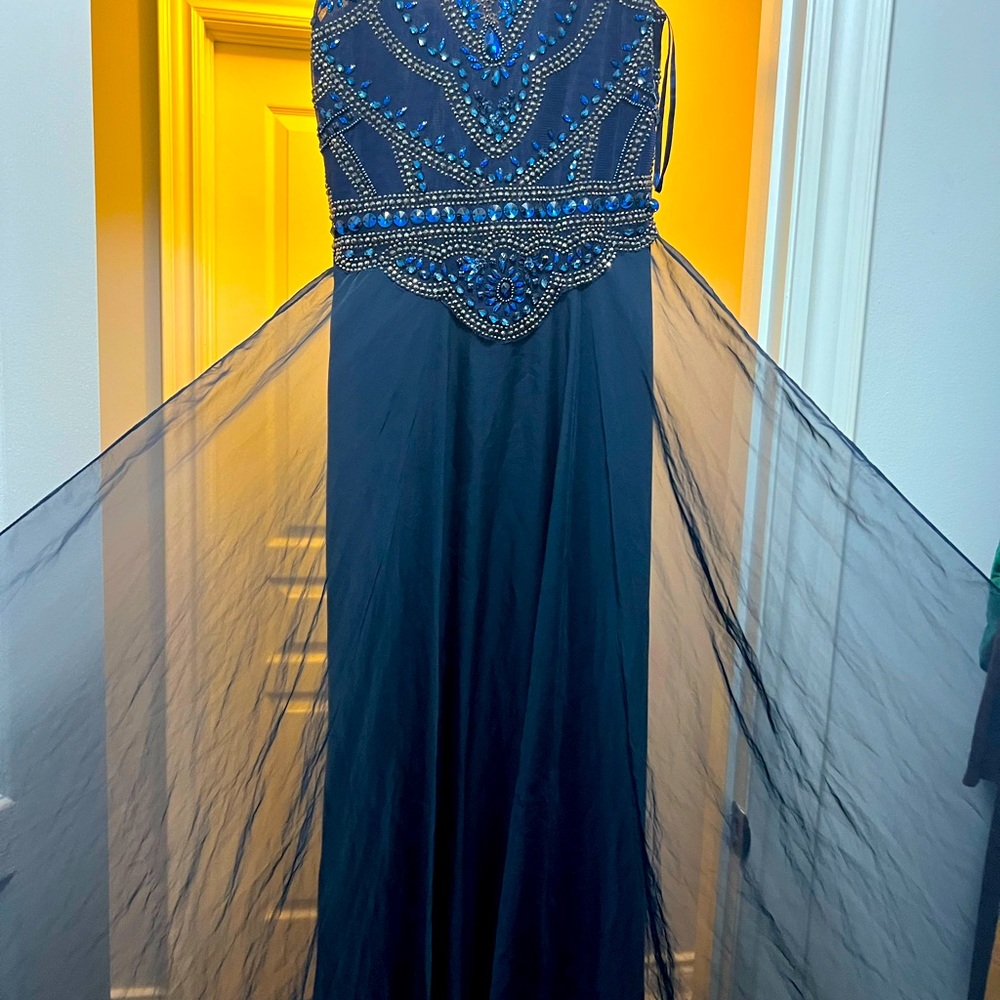 Navy Prom Dress,Long Prom Dress,Long Formal Dress
